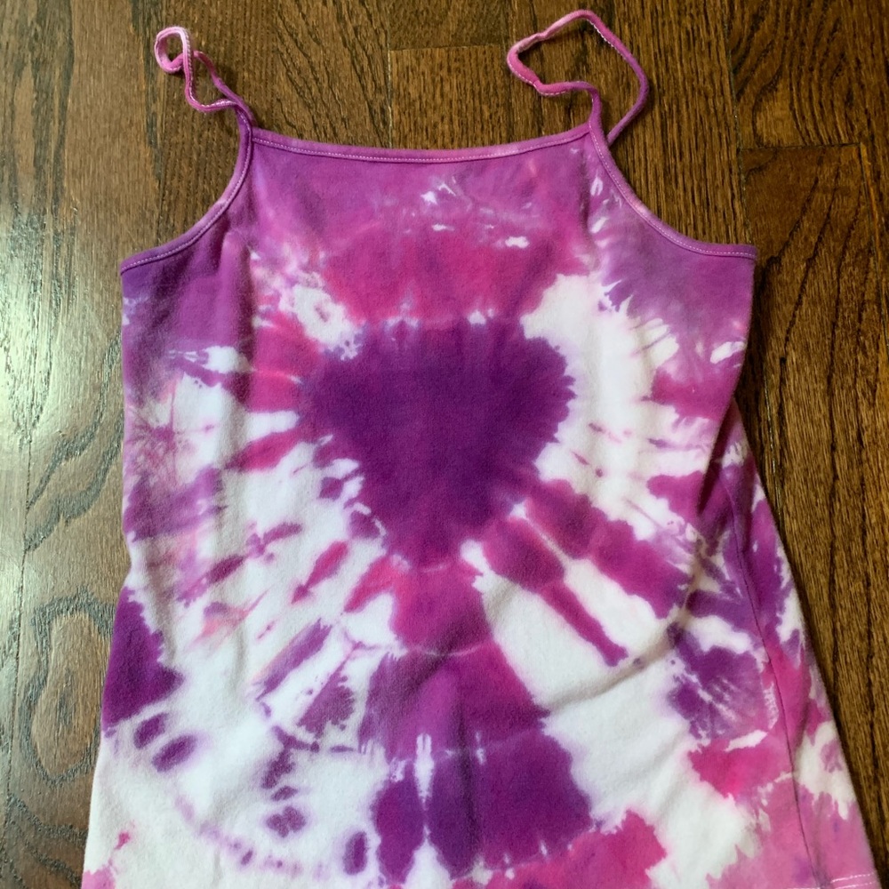 Girls purple tie dye tank top